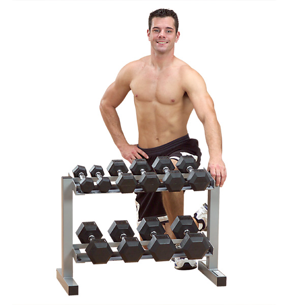 PowerLine 28" Wide 2-Tier Dumbbell Rack
