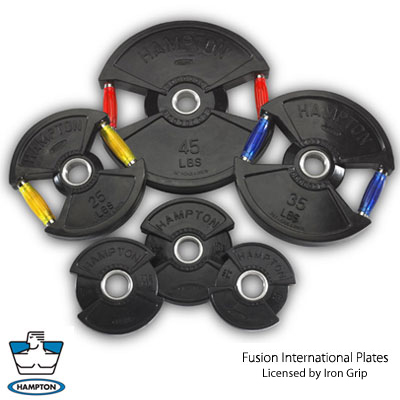 Hampton Fusion Weight Plates with Colored Urethane Handles