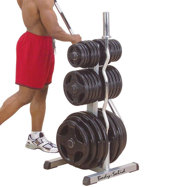 Body-Solid Weight Tree & Bar Rack For Olympic Weight Plates